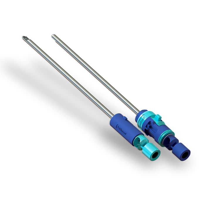 Imagem de duas cânulas de debridação reta